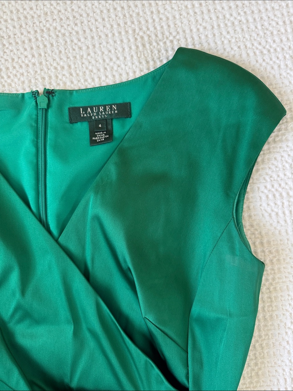 Ralph Lauren Kelly Emerald Green Cap-Sleeve Dress - Picture 2 of 4